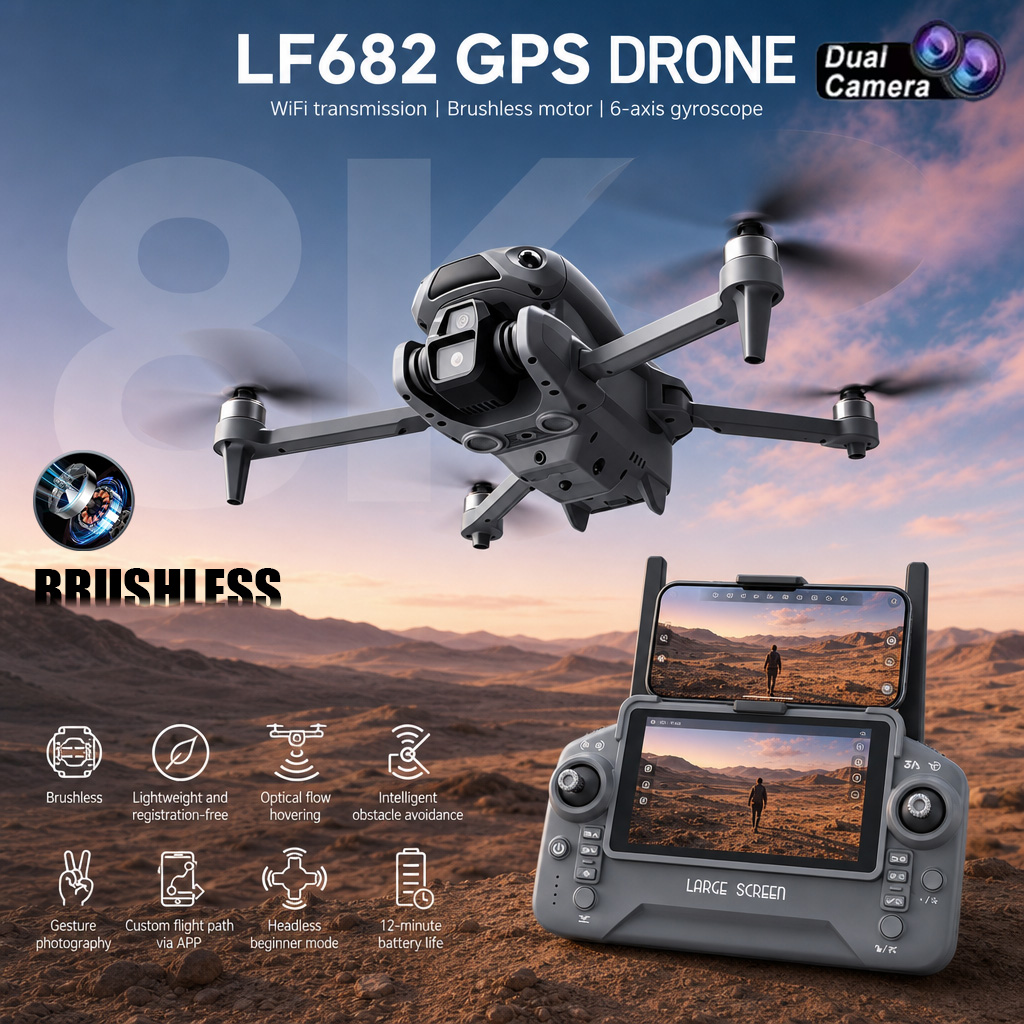 Nuevo Dron LF682 con Cámara Du - Drone Gps Module reseña y precio